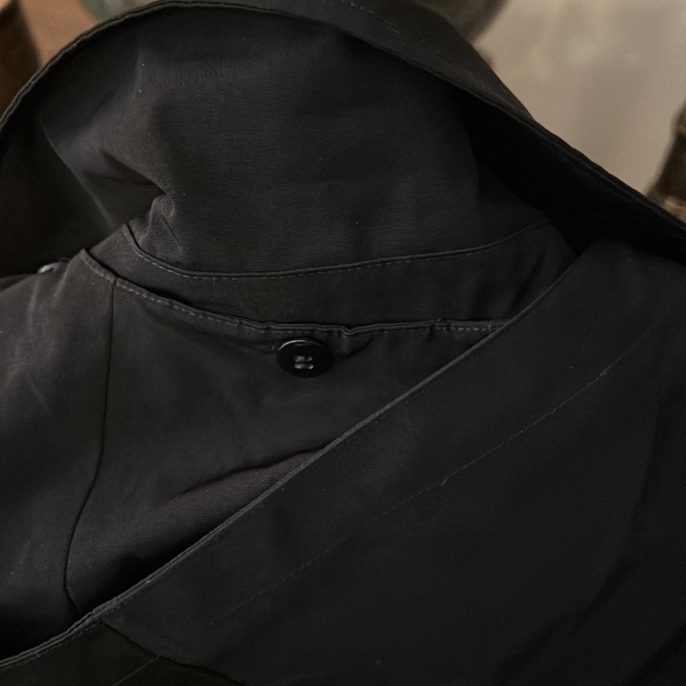Calvin Klein Classic Black Trench Coat Removable Fleece Lining - Picture 10 of 16